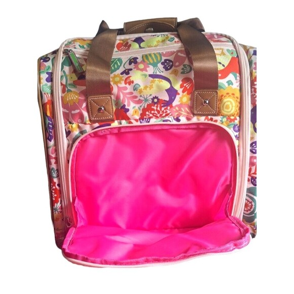 Lily Bloom Floral Wheeled Travel Suitcase Under Seat Carry on Overhead - Picture 6 of 15